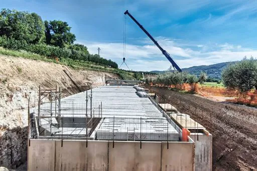 Struttura in cemento armato per cantina