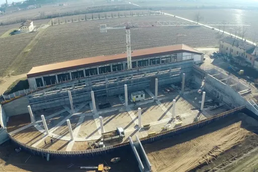 Struttura in cemento armato per cantina