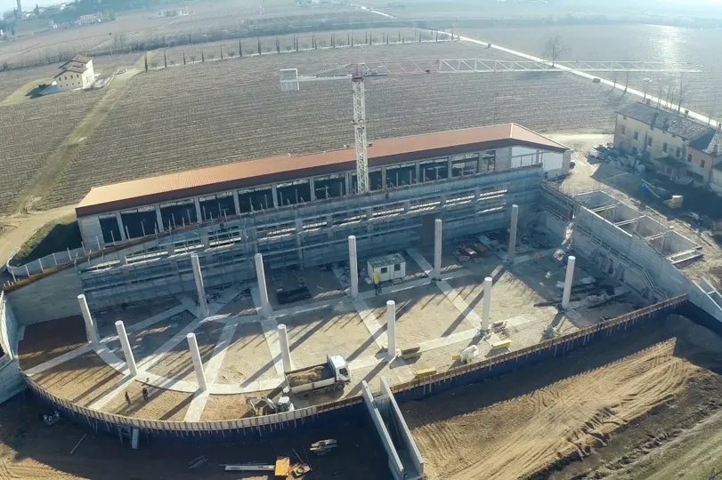 Struttura in cemento armato per cantina